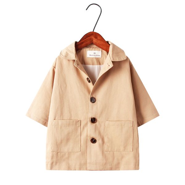 

spring autumn children long outerwears european style boys&girls treanch coats 2-7 year color khaki kids clothes, Blue;gray