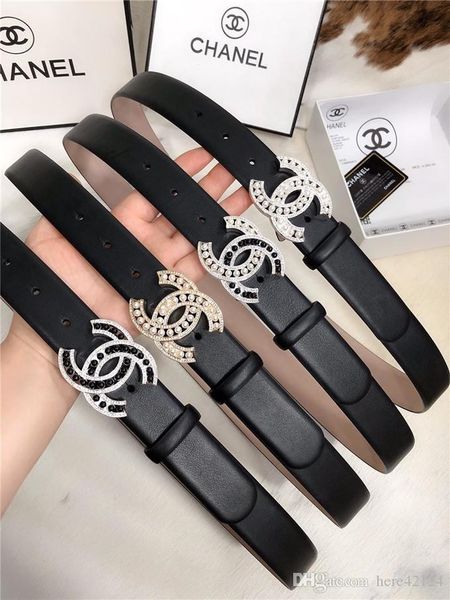 

design belt fashion brand belt mens paild design genuine leather smooth steel buckle belts for women with box, Black;brown