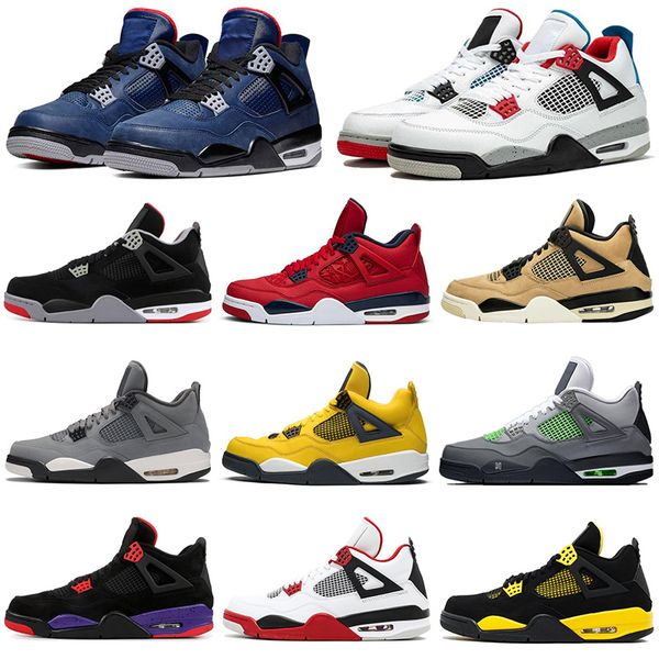 

2020 loyal blue 4 4s men basketball shoes what the bred cool grey mushroom punch fire red outdoor mens trainers sports sneakers
