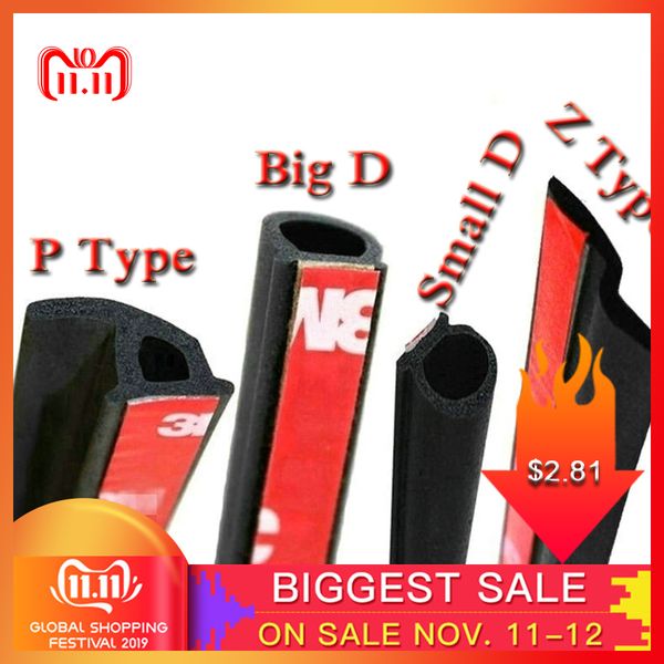 

car door seal 2 meter auto strip big d small d z p b type waterproof trim sound insulation weatherstrip epdm rubber seal strips