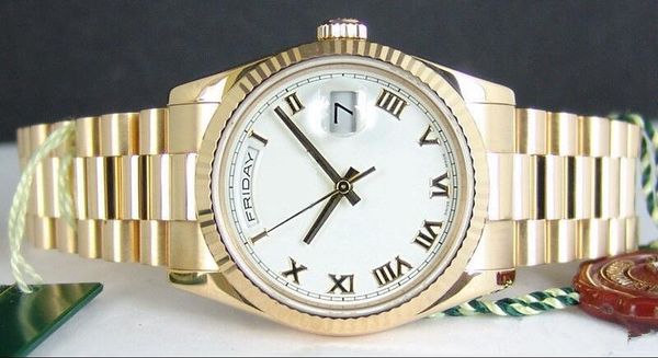 

luxury watch day date mechanical glide smooth 36mm mens royal oaks watch stainless steel bezel strap wristwatches, Slivery;brown