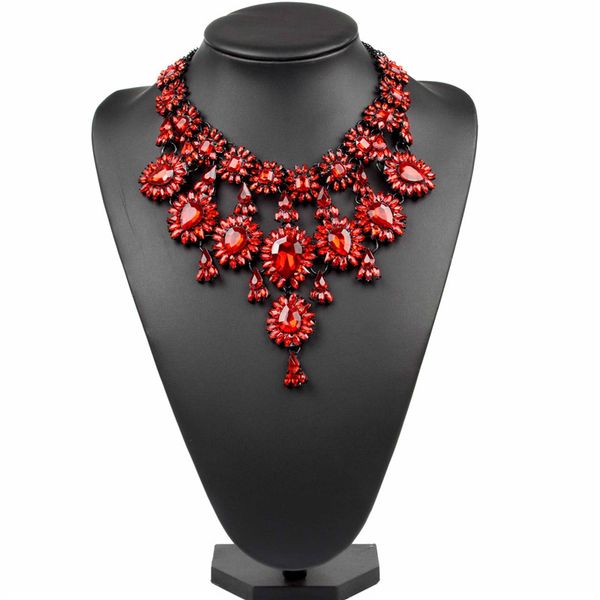 

new fashion jewelry charm collar pendant choker maxi necklace for women waterdrop statement wedding jewelry wholesale, Golden;silver