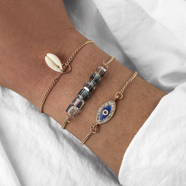 

cowrie jewelry womens beach anklet evil eye zinc alloy set trendy jewelry for feet shell charms gift for women,girlsh190724, Red;blue