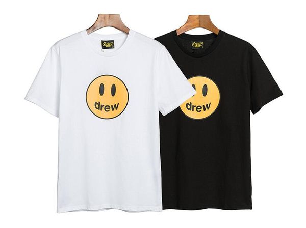 

высокое качество!justin bieber's draw house smiley face повседневные футболки с круглым вырезом и принтом с короткими рукавами для мужчин и, White;black