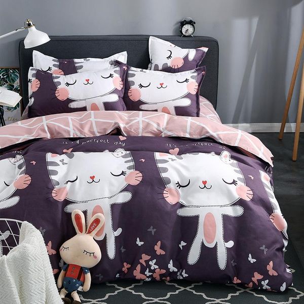 

classic  bedding set 5 size bed linen 4pcs/set duvet cover set pastoral bed sheet ab side duvet cover 2019 bed