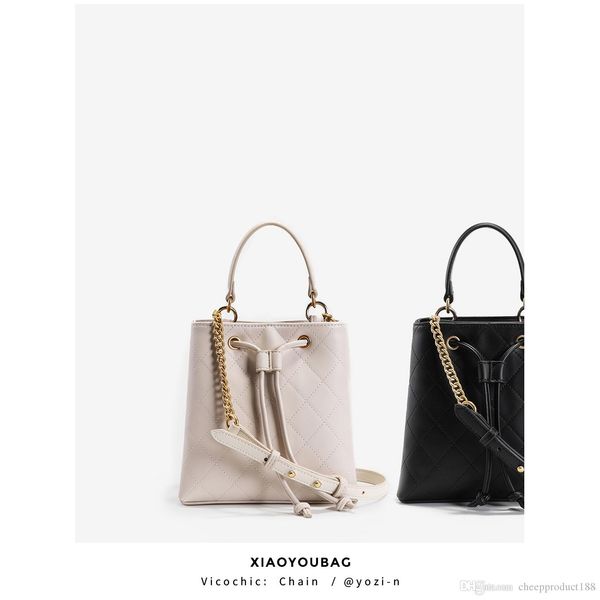 

lingge bucket female 2019 new pumping bag handbag small bag shoulder messenger bag