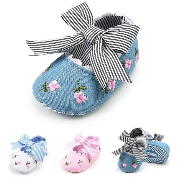 

spring and autumn baby girls shoes first walkers breathable stripe butterfly-kont first walkers kids shoes toddler