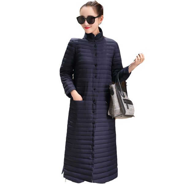 

winter jacket women ultra light down jacket women hooded coat 90% duck down packable thin feather short parka 5636/6, Black