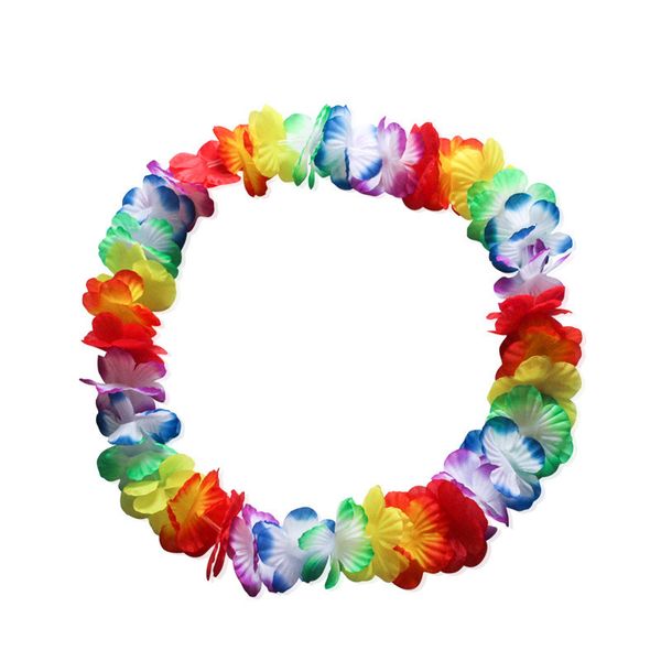 

hawaiian leis necklace tropical luau hawaii silk flower theme party favors wreaths holiday wedding beach birthday decorations