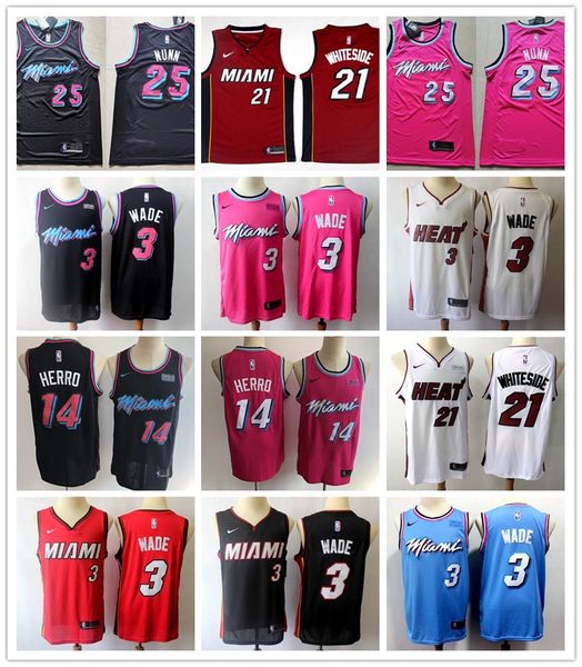 

Men 3 13 dwyane wade 7 13 goran dragic miami 13 heat kendrick nunn 25 jer ey ha an 21 white ide 14 tyler herro ba ketball jer ey, Black;red