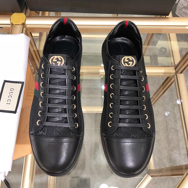 

2019 men 039 high end g cuci real leather ca ual hoe fa hion wild port hoe with original packaging hoe qo