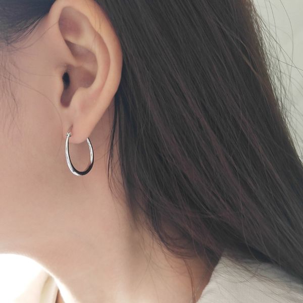 

amaiyllis 925 sterling silver horseshoe buckle u-shaped earrings for female hoop loop earrings summer jewelry, Golden;silver