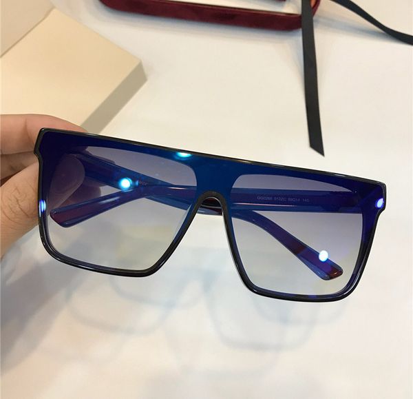 Wholesale-Sunglasses Brand Designer 0268 Fashion Big Frame Plate Glasses Siamese lens design Avant-garde Style UV400_voghion.com