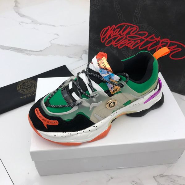 

the same style high-end luxury men's casual basketball sneakers triple fashion men's brand platform men's shoes vintage medus, Black