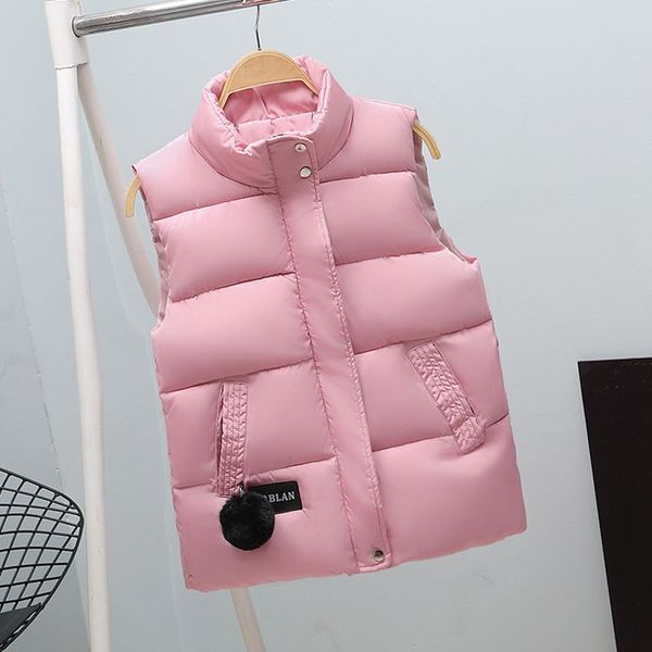 

autumn winter women vests parkas 2019 new fashion sleeveless short jacket casual loose large size female tank coat nzyd297a, Black;white