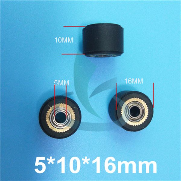 Schneiden von Druckerplotter-Papierdruck-Gummiwalze für Ioline-Andruckrolle 5 x 10 x 16 mm, 5 x 10 x 16 mm Innendurchmesser, 5 mm Druckerzubehör