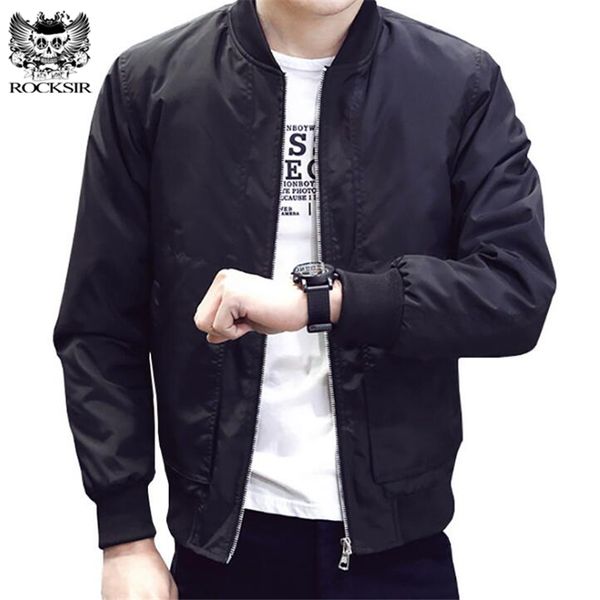 

2020 осень men jacket твердая мода bomber jacket мужчина вскользь тонкий stand collar coat blouson homme brand brand шинель, Black;brown