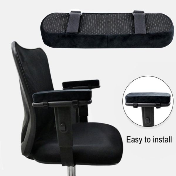 

2pcs soft foam office c arm rest pads elbow pillow pressure relief cushions hand rest, Silver