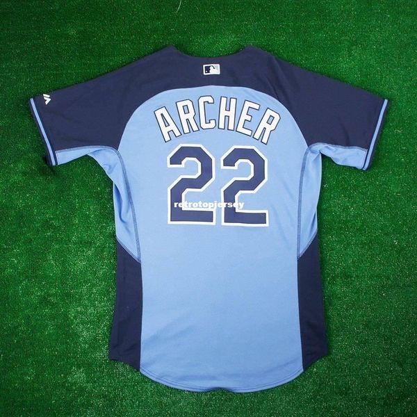 

majestic tampa bay #22 chris archer cool base jersey mens stitched wholesale big and tall size xs-6xl baseball jerseys, Black;blue
