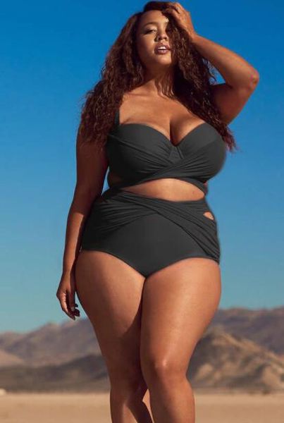 İndirim Ucuz artı Büyük büyük Yeni Feipo kadın Bikini mayo Brezilyalı tarzı tek parça aşınma mayo mayo hızlı Feipo artı boyutu bölünmüş