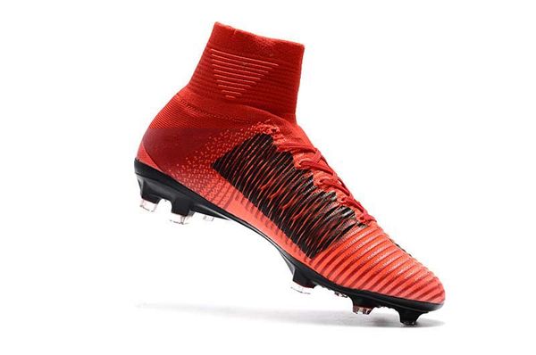 

mens/woman/kids football boots superfly v tf/ic/fg soccer shoes mercurial superfly v ronalro red soccer cleat