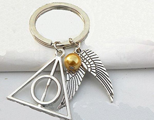 

2019 сплав цинка древние серебряные дары смерти перо золотой снитч легенда вдохновение брелок брелок европейский американский популярные гор, Slivery;golden