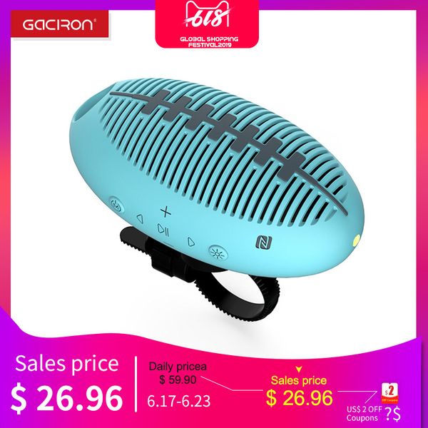 

gaciron bluetooth speaker portable wireless bike bicycle outdoor subwoofer speaker sound 3d stereo music bike accessories