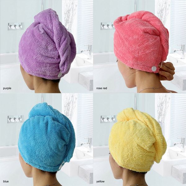 

25x65cm absorbent home textile microfiber bath towel salon towels quick-drying hair towels hair dry cap women bathroom