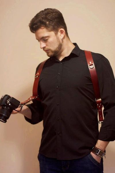 

camera straps leather single double shoulder camera strap belt outdoor india harness, Black;brown