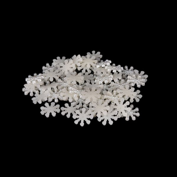 

lovely decoration snowflake flatback pearl embellishments christmas craft cardmaking qtys 100pcs/lot