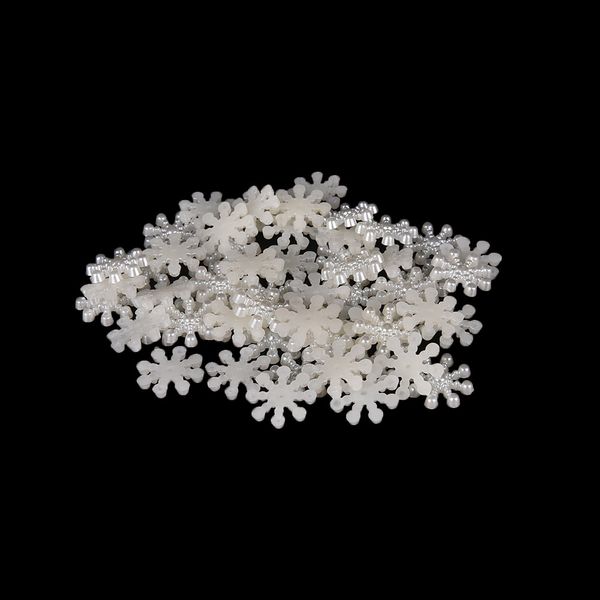 

lovely decoration snowflake flatback pearl embellishments christmas craft cardmaking qtys 100pcs/lot