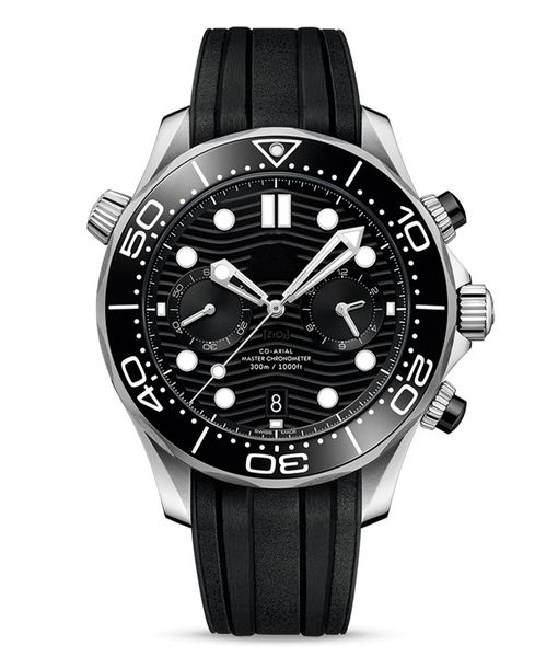 

automatic mechanical men's watch luxury designer black ceramic calendar ocean mens watches full steel bond 007 dive luminous wristwatch, Slivery;brown