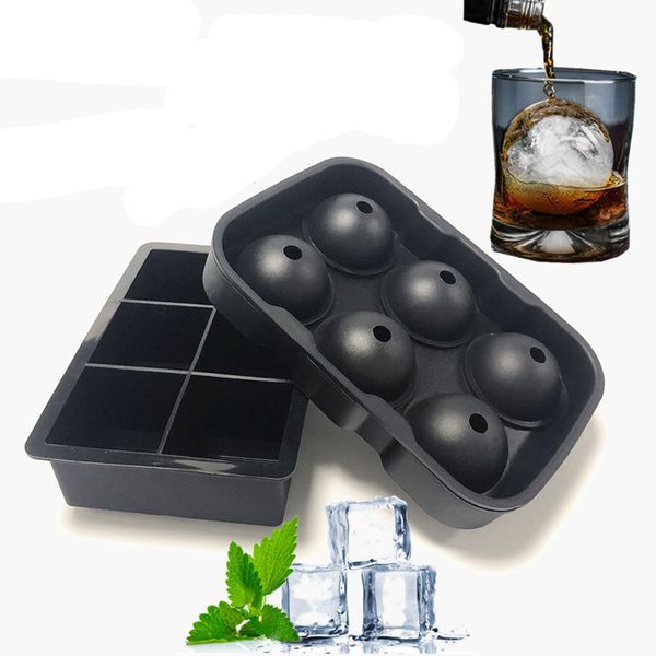 Whiskey Ice Cube Bloes Tools Tools Round Ball Cream Сделать пресс-формы Лето Заморозняйте Кубики Домохозяйства Бытовая питьевая Вина Лоток Бар Аксессуары BH3176 TQQ