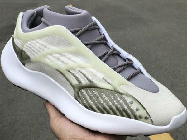 

new arrival azael 700 v3 kids foam runner shoes grey white skeleton green glow in the dark men women designer shoes sneakers