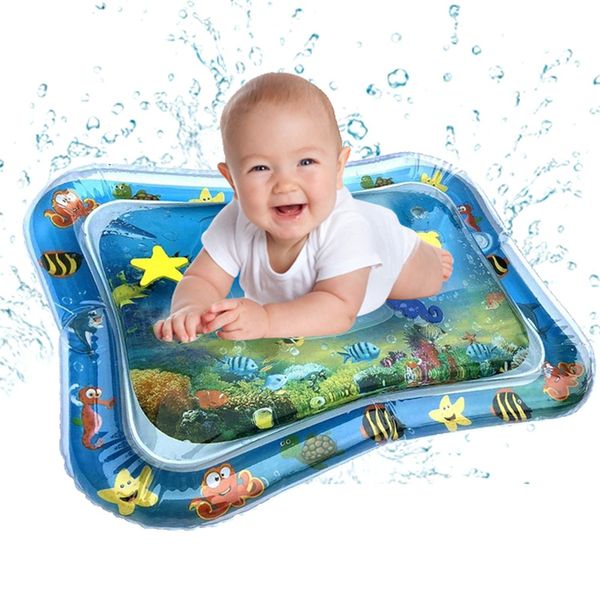 

inflatable baby water mat fun activity play center for children & infants kids water sprinkle and splash