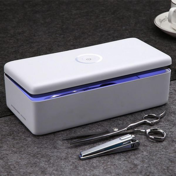 

59s smart led uv sterilizer box nails accessoires comestics makeup brush personal care tools uv disinfection box cleaning device
