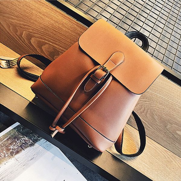 

new retro backpacks for female college wind casual simple woemn school bags travel bag quality tide backpack