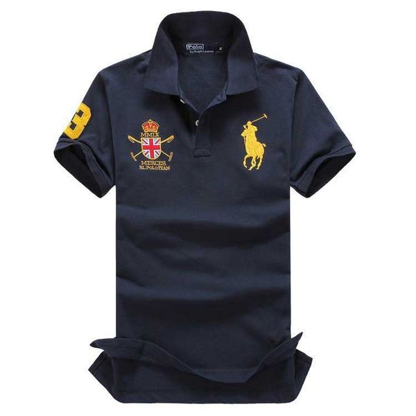 

2020 new ralph polo lauren short sleeve polo mens designer shirt trend brand embroidered pony logo lapel british mens casual shirt -4xl, White;black
