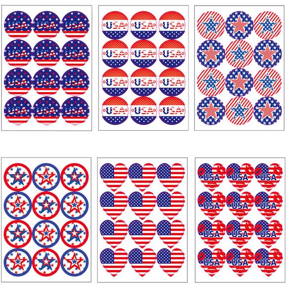 

12 шт / комплект наклейка 2020 trump американские выборы поставки флаг сша наклейки американский день независимости наклейки бесплатная дост