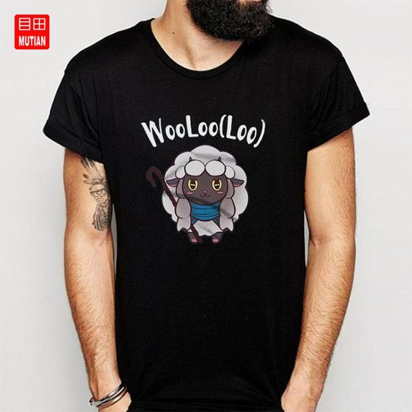 

age of wooloo the sheep of cartoon animal t shirt, White;black