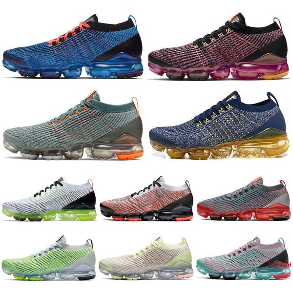 

новый fly 3,0 мужские женские кроссовки тройной черный белый pure platinum вяжут 3s мужчины беговые кроссовки дизайнер спортивная обувь 36-4