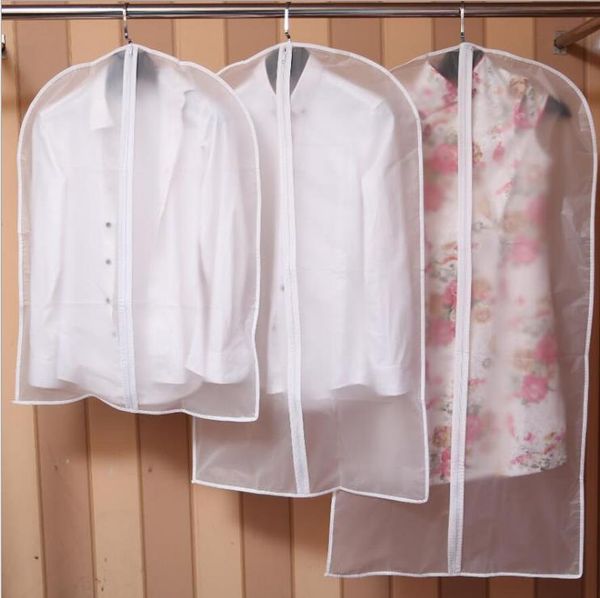

storage bags wardrobe transparent dress clothes coat garment suit cover case dustproof covers home zipper protector