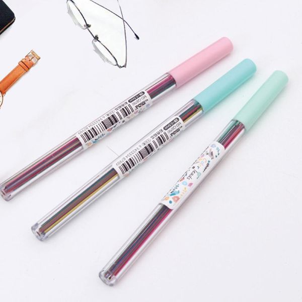 

5pcs/lot 0.5mm 0.7mm colorful mechanical pencil lead art sketch drawing color lead kawaii school office supplies, Blue;orange