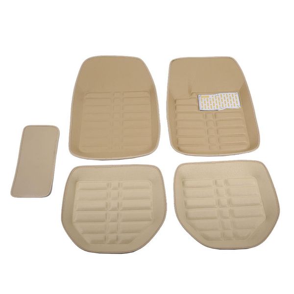 

5pcs brown auto carpet foot pad universal driver floor mat floorliner vehicles