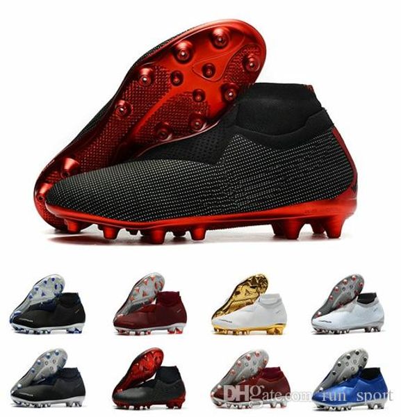 

new phantom vsn vision elite df fg & ag shadow mens high ankle soccer cleats football shoes size us6.5-11