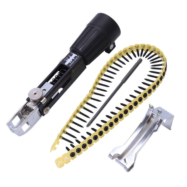 

automatic chain nail gun adapter screw gun for electric drill woodworking tool cordless power drill attachment