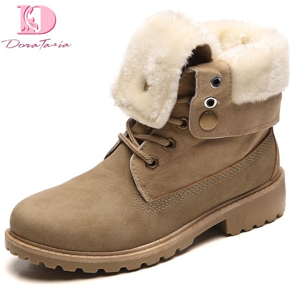 

2020 big size 43 shoelaces comfortable winter soft women shoes female ankle boots snow booties woman, Black