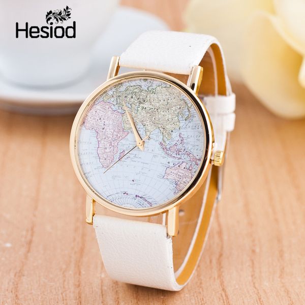 

hesiod multicolor watch fashion ladies pu leather quartz watches for women ladies dress clock, Slivery;brown