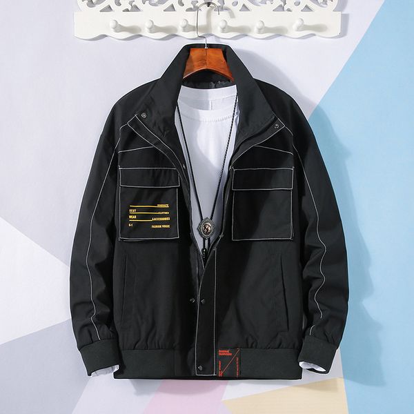 

coat men 2019 new style clothes korean-style trend spring clothing handsome casual workwear spring and autumn popular men's jack, Black;brown