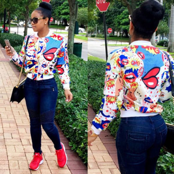 

women floral jacket vintage casual baseball biker coat blazer outwear top